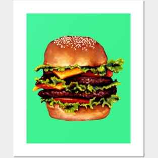 Double Cheeseburger Posters and Art